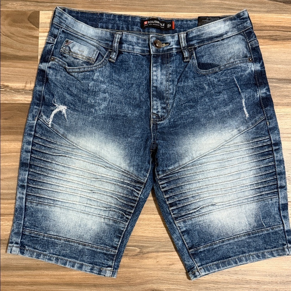Men’s Size 29 Slim South Pole Jean Shorts Acid Wash Distressed